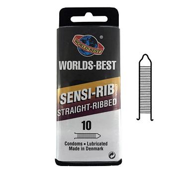 Worlds Best Sensi Rib Beauty Form Condoms