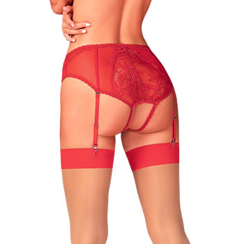 Obsessive Dagmarie Lace Slip with Suspenders