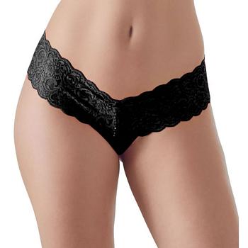 Lace Pearl G-String in Black